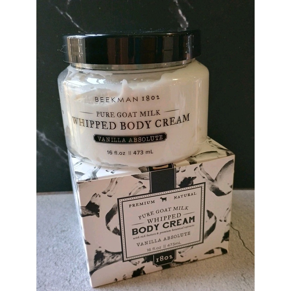 Beekman 1802 Large 16 fl oz  Vanilla Absolute Goat‎ Milk Whipped Body Cream New